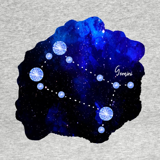 Star Signs and Birth Stones - Gemini Constellation in Sapphire by AnnieBCreative